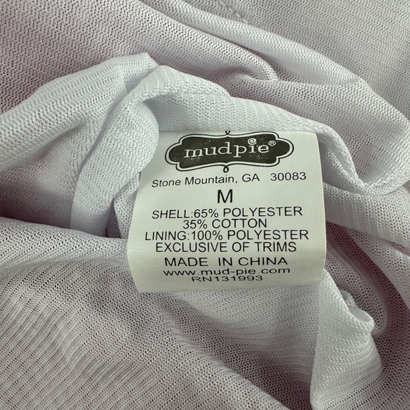 Mud Pie Pink White Stripe Seersucker Ruffle Collar Sleeveless Dress Womens M - Picture 10 of 10